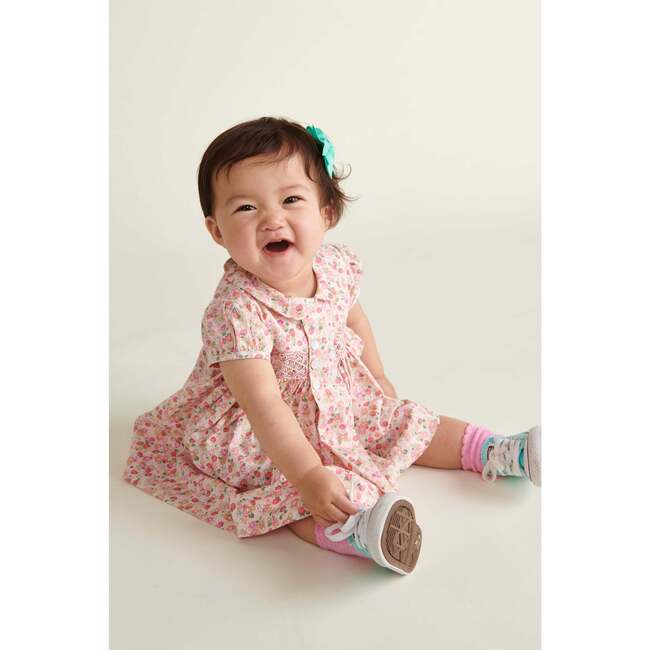 Hand-Smocked Baby Dress Luna, Pink - Dresses - 2