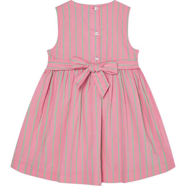 Hand-Smocked Girls Dress Coral, Pink - Dresses - 4