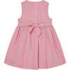 Hand-Smocked Girls Dress Coral, Pink - Dresses - 4