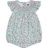 Hand-Smocked Baby Bubble Bellorose, Mint Green - Rompers - 1 - thumbnail