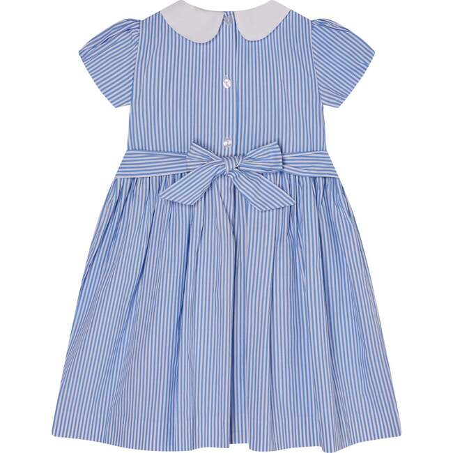 Hand-Smocked Girls Dress Emmie, Blue - Dresses - 4