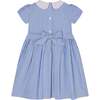 Hand-Smocked Girls Dress Emmie, Blue - Dresses - 4