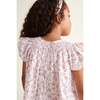 Hand-Smocked Girls Blouse Amarantha, White Floral - Blouses - 5