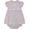 Hand-Smocked Baby Dress, Geranium, White & Pastel Pink - Dresses - 4