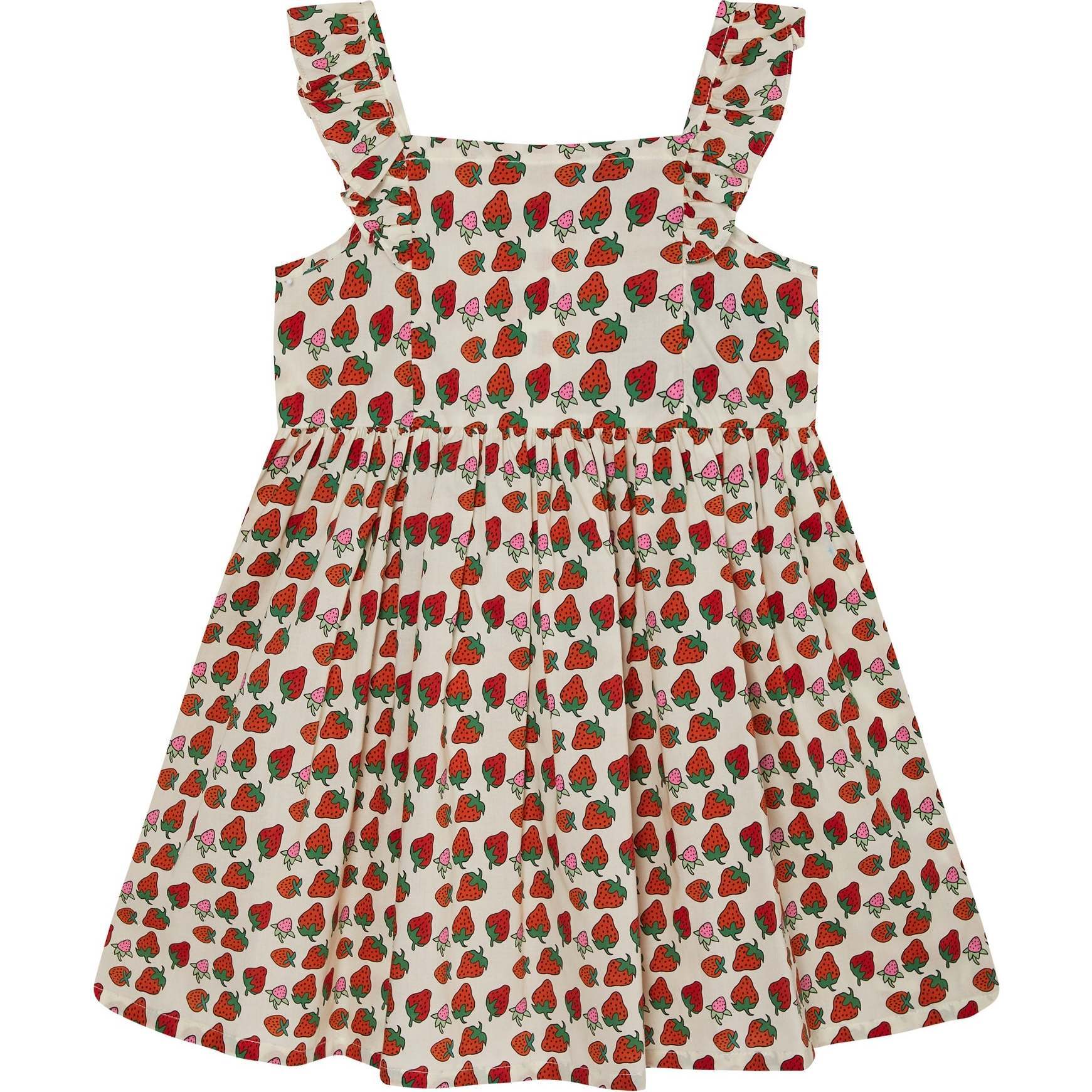 Girls Sun Dress Nellie, Strawberry Print - Dresses - 1