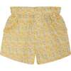 Girls Summer Shorts Ilara, Yellow Floral - Shorts - 1 - thumbnail