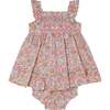 Made With Liberty Fabric Baby Sundress Ophelia, Pink Floral - Dresses - 1 - thumbnail