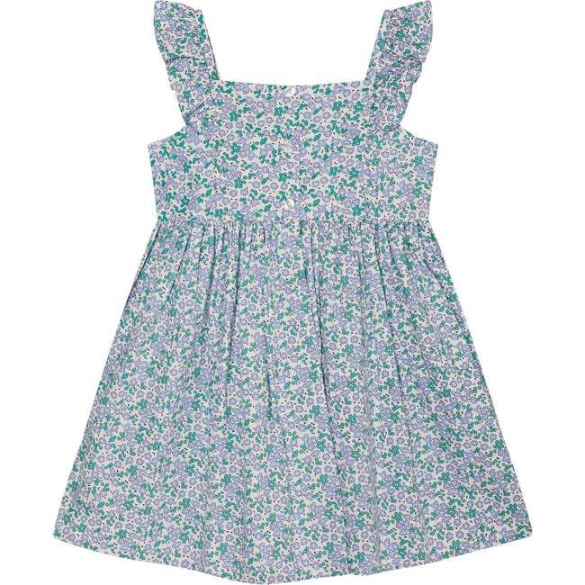 Girls Sundress Rosalie, Lilac, Blue & White Floral - Dresses - 3