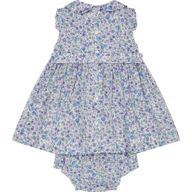 Hand-Smocked Baby Dress Cadence, Lavender & Blue - Dresses - 4