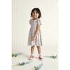 Hand-Smocked Girl Dress Birdie, White, Red & Blue - Dresses - 2