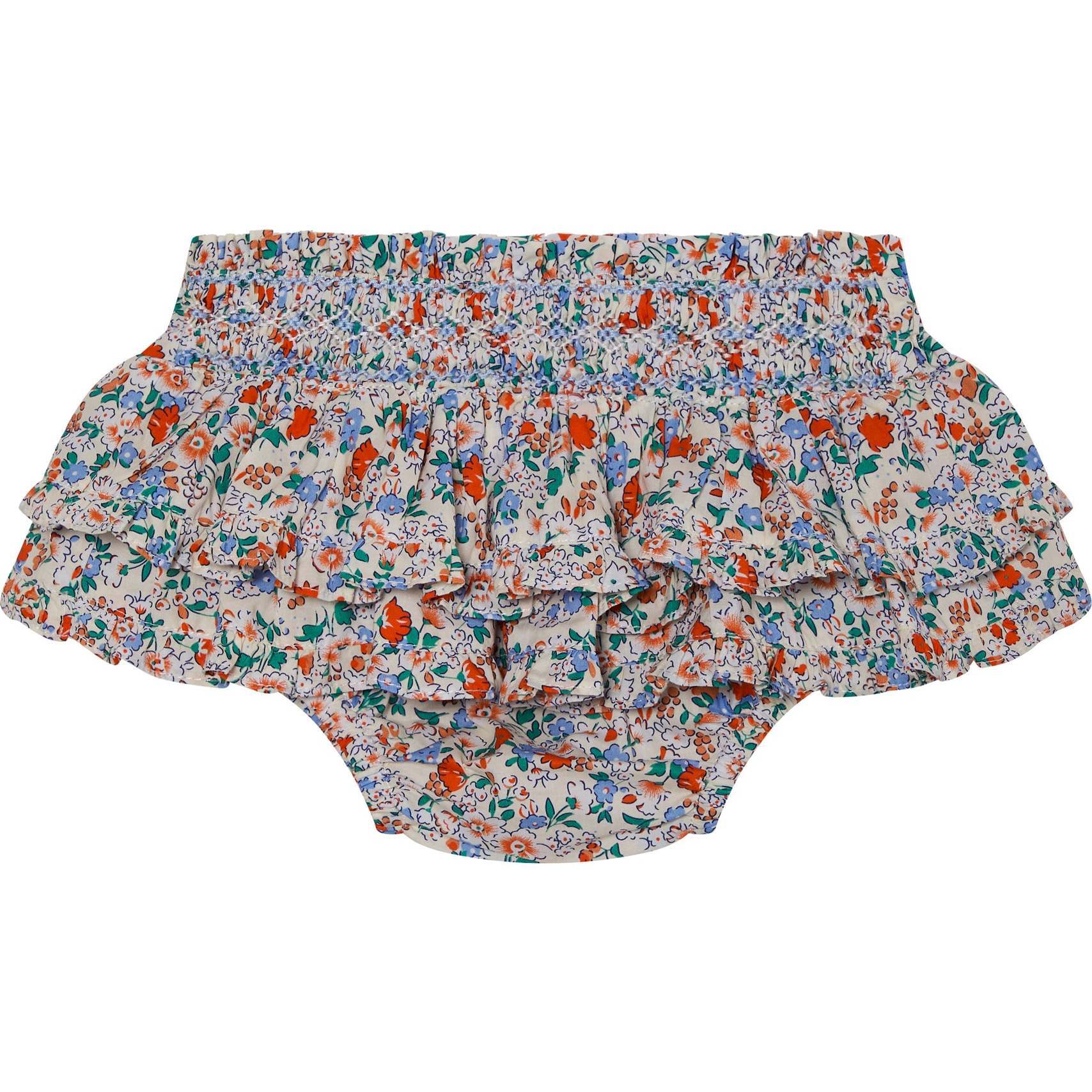 Hand-Smocked Baby Skort Bluebelle, Floral - Skirts - 1