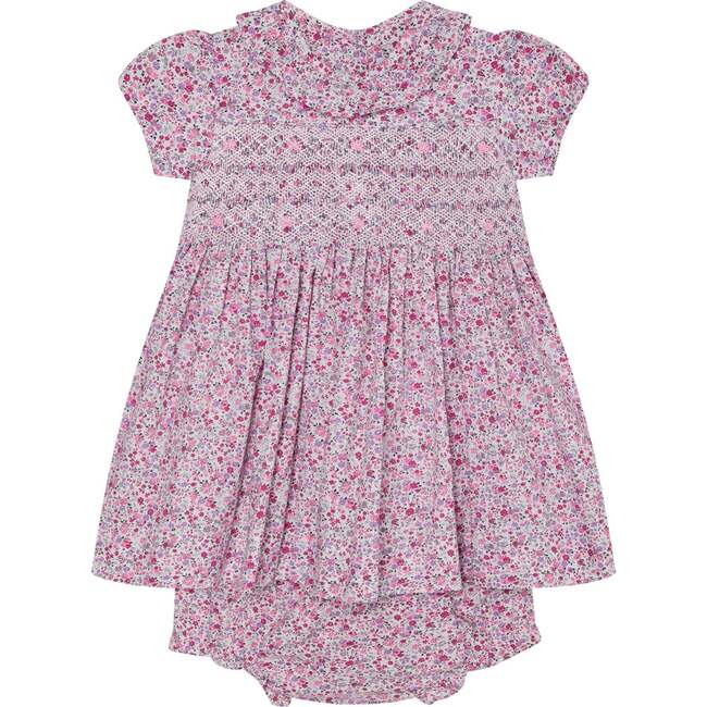 Hand-Smocked Baby Dress Tulip, Pink