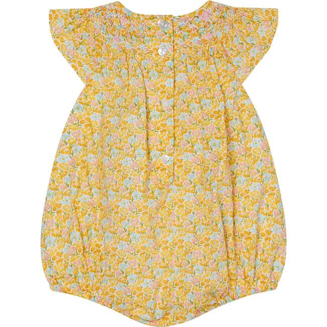 Hand-Smocked Baby Bubble Sidney, Yellow - Rompers - 4