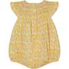 Hand-Smocked Baby Bubble Sidney, Yellow - Rompers - 4