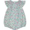 Hand-Smocked Baby Bubble Bellorose, Mint Green - Rompers - 4