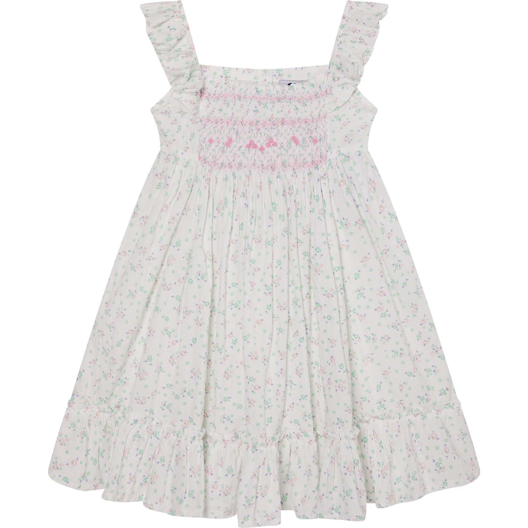 Girls Cotton Sundress Bliss, White - Dresses - 1