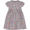 Hand-Smocked Girl Dress Birdie, White, Red & Blue - Dresses - 4