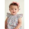 Hand-Smocked Baby Bubble Mei, White and Pink - Rompers - 5