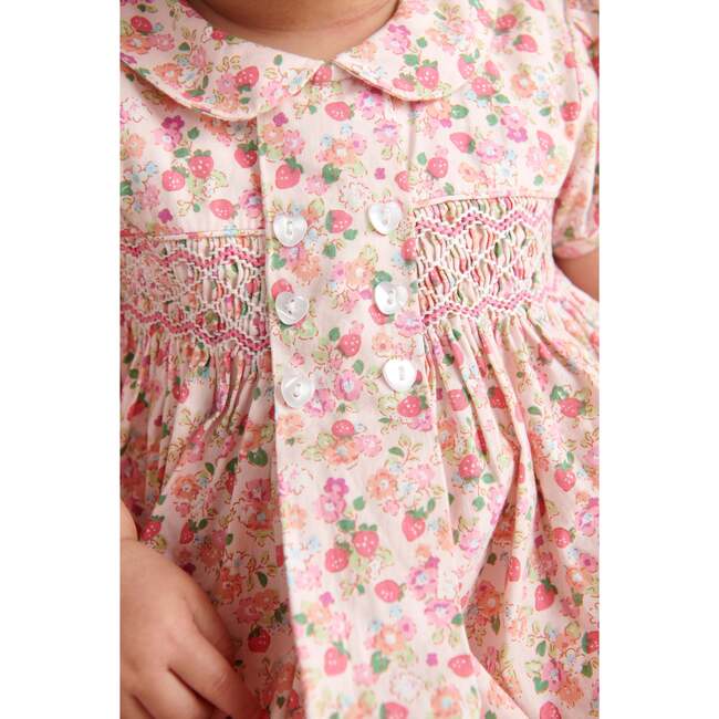 Hand-Smocked Baby Dress Luna, Pink - Dresses - 5