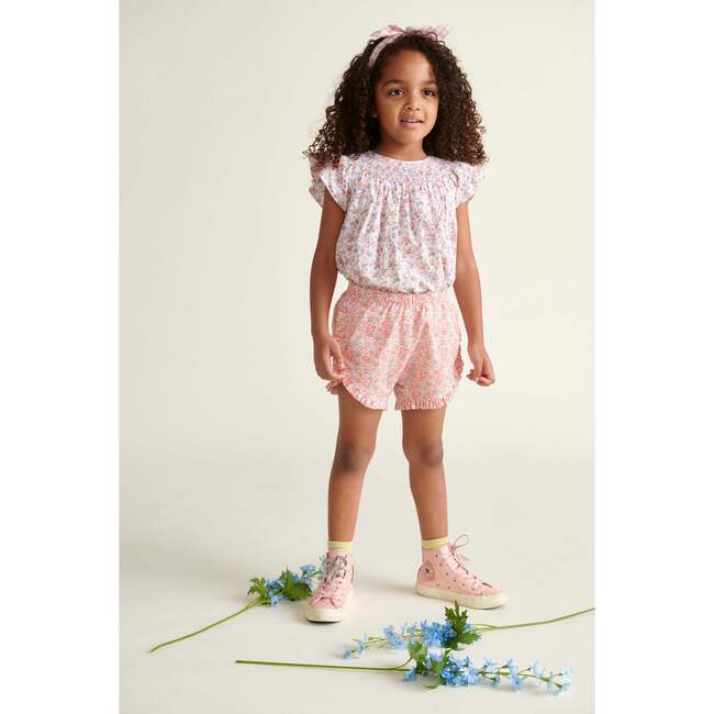 Girls Summer Shorts Heidi, Pink Floral - Shorts - 2