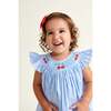 Hand-Smocked Baby Dress Paisley, Blue - Dresses - 5