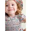 Hand-Smocked Baby Dress Freesia, White, Red & Blue - Dresses - 5