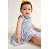 Hand-Smocked Baby Dress Cadence, Lavender & Blue - Dresses - 5