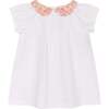 Baby Cotton Blouse Juno, White & Pink Floral - Blouses - 1 - thumbnail