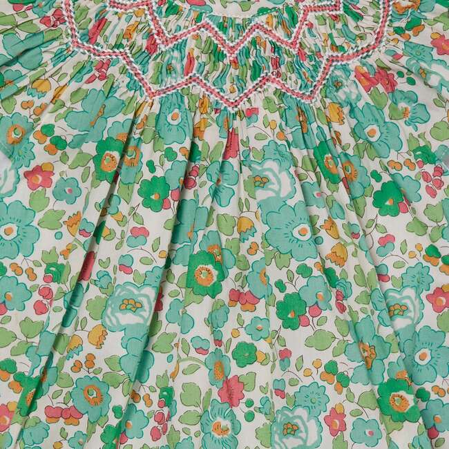 Made With Liberty Fabric Baby Bubble Rene, Green - Rompers - 3