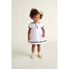 Baby Sailor Dress Deja, White & Navy Blue - Dresses - 2