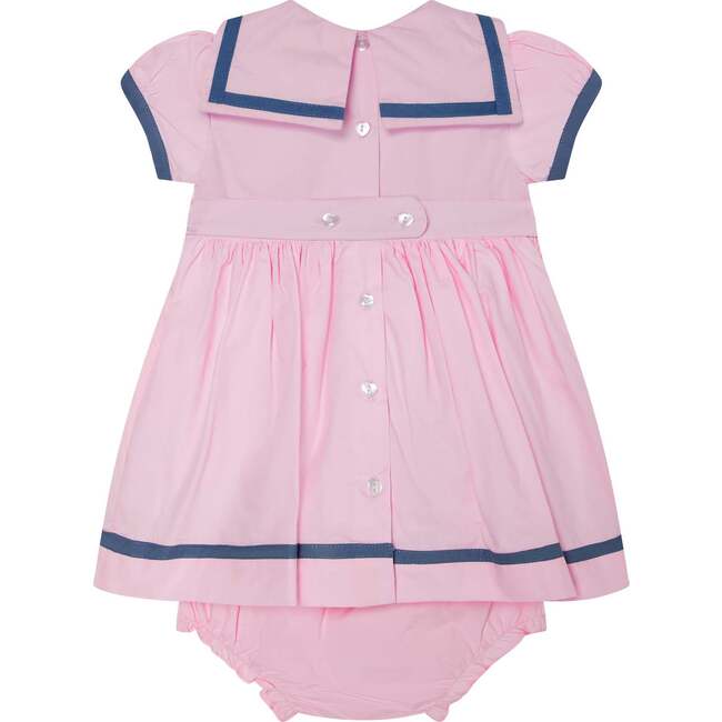 Baby Sailor Dress Saffron, Pink & Navy Blue - Dresses - 3