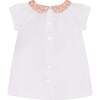 Baby Cotton Blouse Juno, White & Pink Floral - Blouses - 3