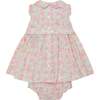 Hand-Smocked Baby Dress Tansy, White & Peach - Dresses - 4