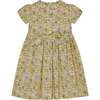Girls Easter Smock Dress Bunny, Yellow - Dresses - 4