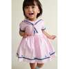 Baby Sailor Dress Saffron, Pink & Navy Blue - Dresses - 4