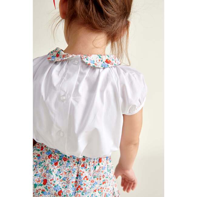 Girls Cotton Blouse Lyla, White - Blouses - 3