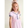 Girls Sailor Dress Janie, Pink & Navy Blue - Dresses - 4