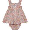 Made With Liberty Fabric Baby Sundress Ophelia, Pink Floral - Dresses - 5