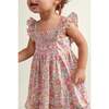 Made With Liberty Fabric Baby Sundress Ophelia, Pink Floral - Dresses - 6