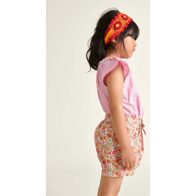 Girls Summer Shorts Mia, Multicolour Strawberry Print - Shorts - 5