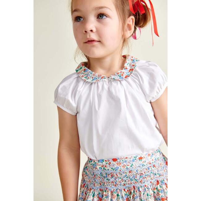 Girls Cotton Blouse Lyla, White - Blouses - 4