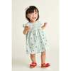 Strawberry Print Baby Dress Fiesta, Green & White - Dresses - 2