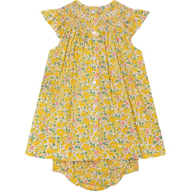 Made With Liberty Fabric Smocked Baby Dress Poet, Yellow - Dresses - 4