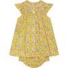 Made With Liberty Fabric Smocked Baby Dress Poet, Yellow - Dresses - 4