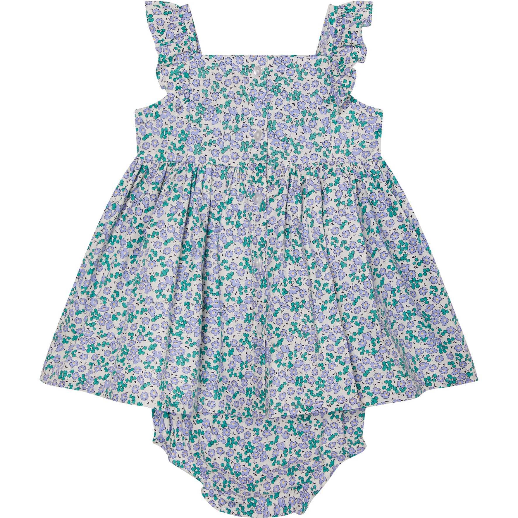 Baby Sundress Meadow, Lilac, Blue & White Floral - Dresses - 1