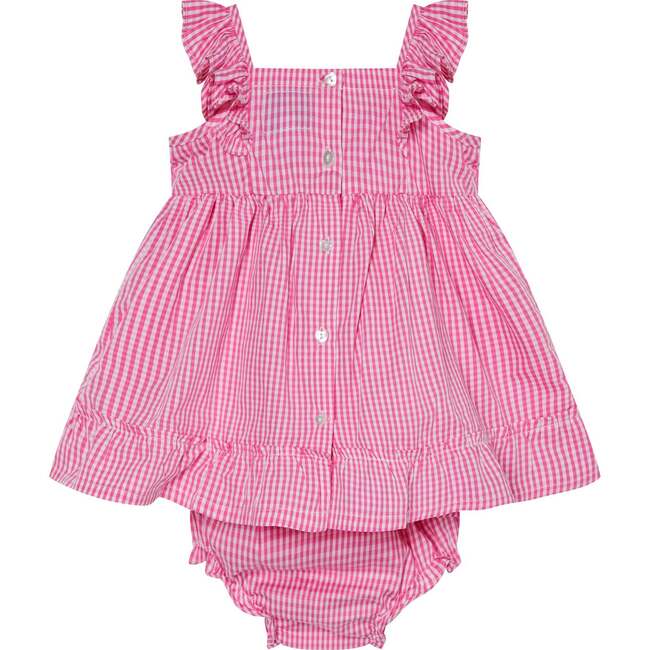 Hand-Smocked Baby Sun Dress Alba, Pink - Dresses - 4