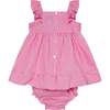 Hand-Smocked Baby Sun Dress Alba, Pink - Dresses - 4