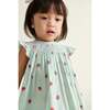 Strawberry Print Baby Dress Fiesta, Green & White - Dresses - 5