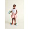 Girls Smocked Ruffle Skirt Miyuki, Pink Floral - Skirts - 2