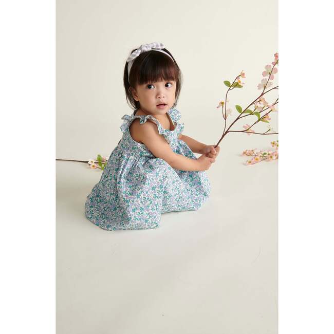 Baby Sundress Meadow, Lilac, Blue & White Floral - Dresses - 2